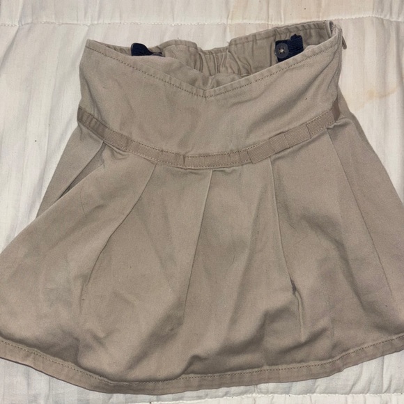 Girls school khaki skirt size 5 by brand Place  mint vintage pleated stretchy!! - Picture 8 of 9